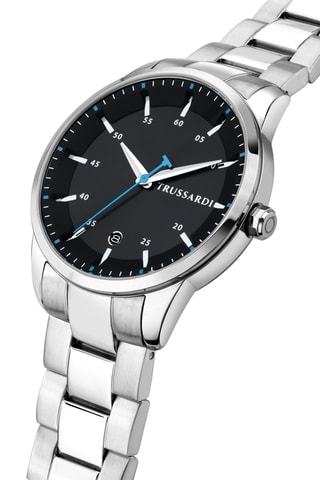 Stalen Quartz Horloge - Zilverkleurig en Zwart