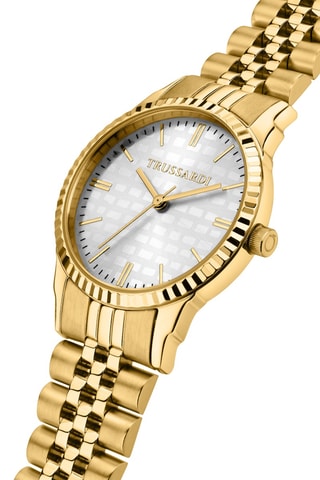 Stalen Quartz Horloge - Goudkleurig en Zilverkleurig