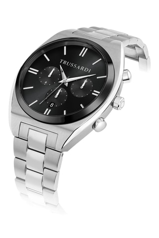 Metalen Quartz Horloge - Chronograaf - Zilverkleurig en Zwart