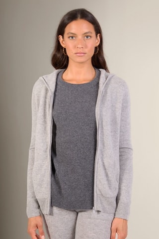 Cárdigan con capucha 100 % cachemir - Gris