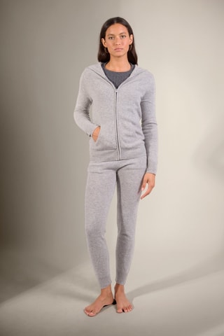 Cárdigan con capucha 100 % cachemir - Gris