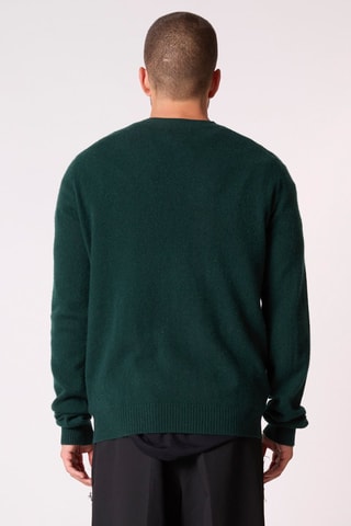 Cárdigan Errol 100 % cachemir, 2 hilos - Cuello de pico. - Verde