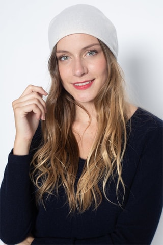 Gorro June 100 % cachemir, 2 hilos - Crudo
