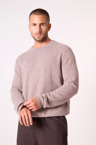 Jersey Blake 100 % cachemir, 2 hilos - Cuello redondo. - Marrón