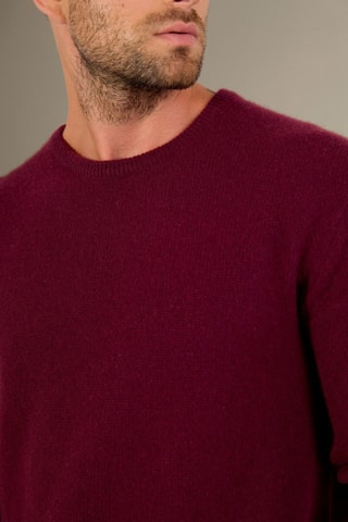 Jersey 100 % cachemir - Cuello redondo. - Burdeos