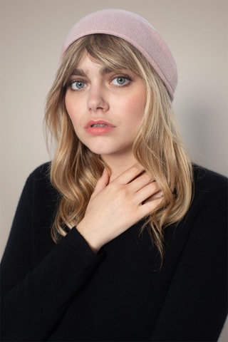 Gorro June 100 % cachemir, 2 hilos - Rosa