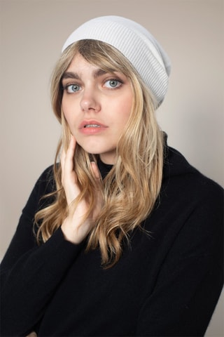Gorro Faith 100 % cachemir, 2 hilos - Crudo