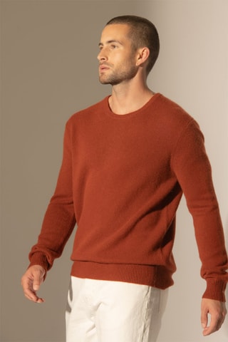 Jersey Eden 100 % cachemir, 4 hilos - Cuello redondo - 310 g - Marrón
