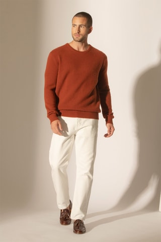 Jersey Eden 100 % cachemir, 4 hilos - Cuello redondo - 310 g - Marrón