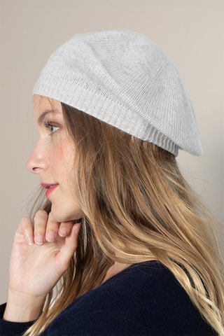 Boina Cloé 100 % cachemir, 4 hilos - Gris