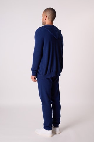 Cárdigan con capucha 100 % cachemir - Azul