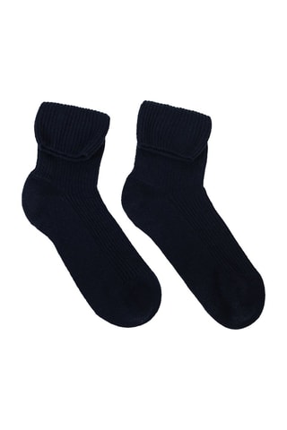 Calcetines Molilou 100 % cachemir, 4 hilos - Azul marino