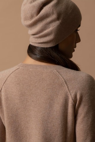 Gorro Faith 100 % cachemir, 2 hilos - Camel