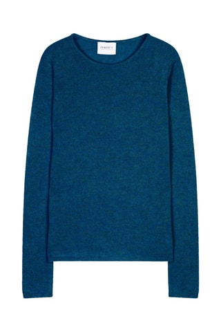 Jersey Marya 100 % cachemir, 4 hilos - Cuello redondo. - Azul