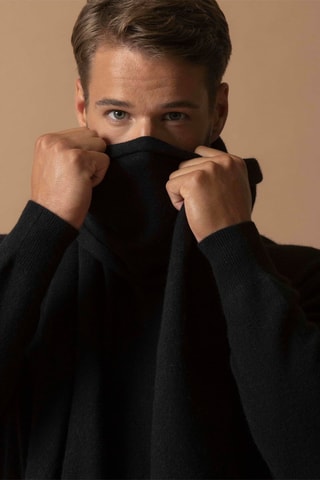 Bufanda Kelly 100 % cachemir, 2 hilos - Negro