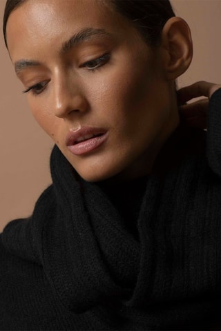 Bufanda Clody 100 % cachemir, 4 hilos - Negro