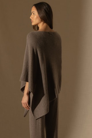 Poncho Georgia 100 % cachemir, 4 hilos - Cuello barco. - Topo