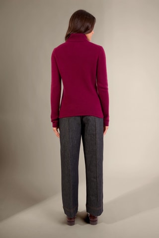 Jersey slim fit Willow 100 % cachemir, 4 hilos, 268 gr - Burdeos