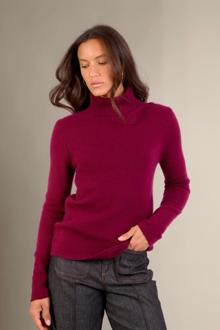 Jersey slim fit Willow 100 % cachemir, 4 hilos, 268 gr - Burdeos