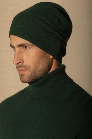 Gorro 100 % cachemir - Verde oscuro