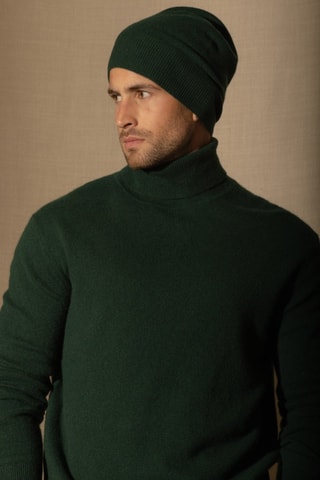 Gorro 100 % cachemir - Verde oscuro