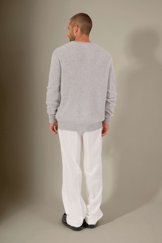 Jersey Eden 100 % cachemir, 4 hilos - Cuello redondo, 311 gr - Gris