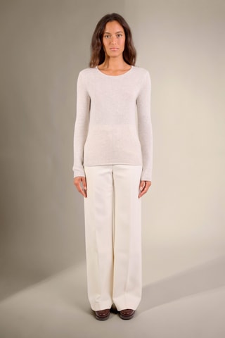 Jersey Marya 100 % cachemir, 4 hilos - Cuello redondo. - Gris
