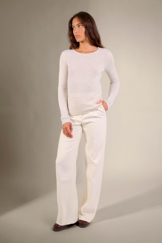 Jersey Marya 100 % cachemir, 4 hilos - Cuello redondo. - Gris