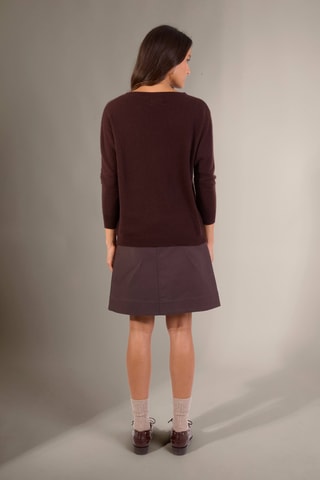 Jersey Molly 100 % cachemir, 2 hilos - Cuello redondo. - Marrón