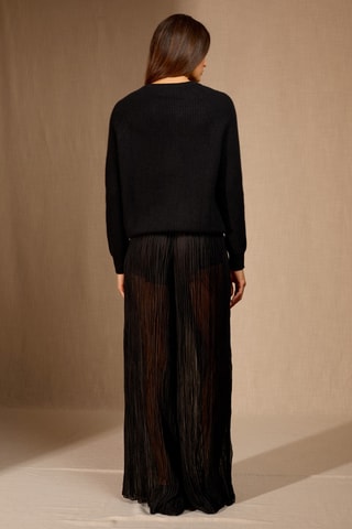 Jersey Océane 100 % cachemir, 4 hilos - Cuello redondo, 270 gr - Negro