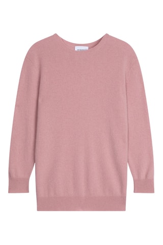 Jersey regular fit Vanessa 100 % cachemir, 2 hilos - Cuello redondo. - Rosa