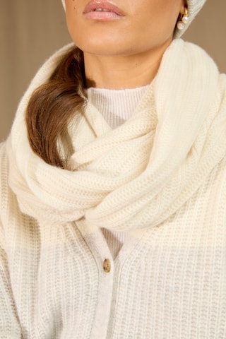Bufanda Clody 100 % cachemir, 4 hilos - Crudo
