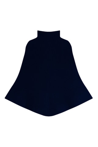 Capa Gache 100 % cachemir, 6 hilos - Cuello alto, 292 gr - Azul marino