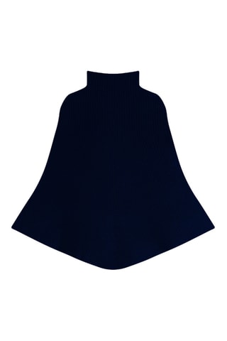 Capa Gache 100 % cachemir, 6 hilos - Cuello alto, 292 gr - Azul marino