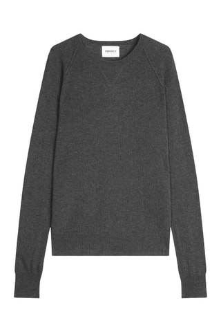 Jersey regular fit Wilma 100 % cachemir, 2 hilos - Cuello redondo. - Antracita
