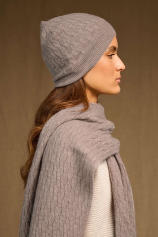Gorro Alejandro 100 % cachemir, 2 hilos - Topo