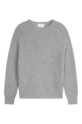 Jersey Océane 100 % cachemir, 4 hilos - Cuello redondo, 270 gr - Gris claro