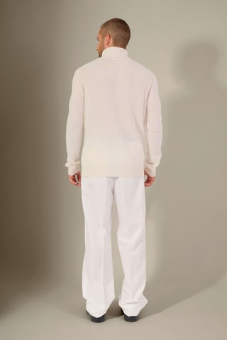Jersey regular fit Trevor 100 % cachemir, 2 hilos - Jersey de cuello vuelto - Crudo