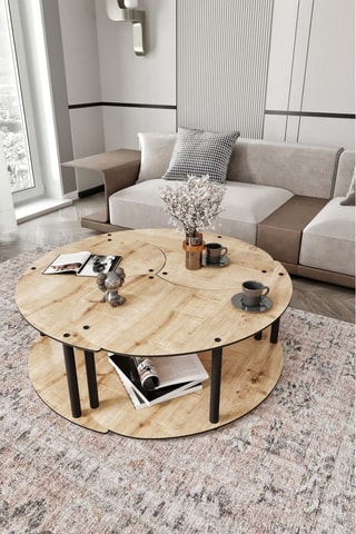 3 tables d'appoint Ying Yang - 70 x 38 cm
