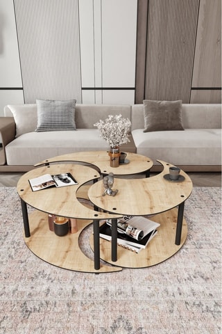 3 tables d'appoint Ying Yang - 70 x 38 cm