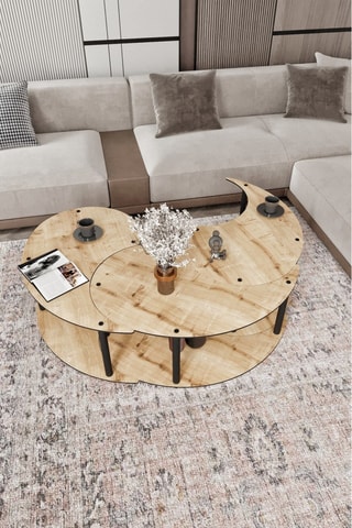 3 tables d'appoint Ying Yang - 70 x 38 cm