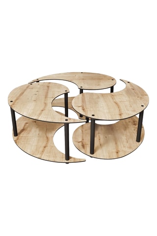 3 tables d'appoint Ying Yang - 70 x 38 cm