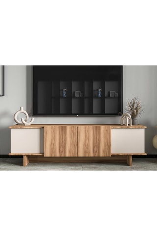 Meuble TV 4 portes Diana - 180 x 50 x 33 cm