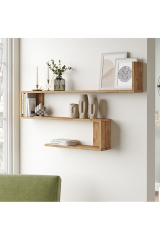 Etagère murale 3 niveaux - Imitation bois