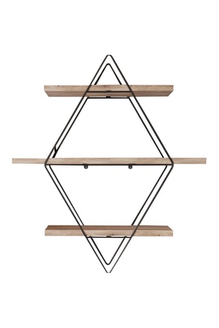 Etagère murale en bois massif - 70 x 60 x 16 cm