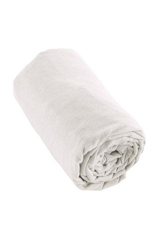 Lenzuolo sotto in flanella di cotone 170 g/m² Candice - Neve