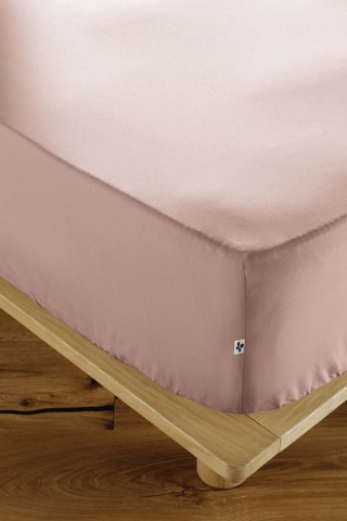 Lenzuolo sotto in percalle di cotone 120 fili/cm² Perrine - Blush