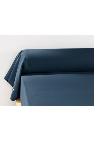 Federa cuscino alla francese in flanella di cotone 170 g/m² Candice - Blu notte