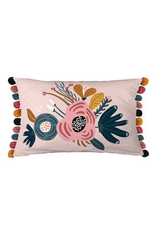 Cuscino Champêtre - Rosa e verde - 30 x 50 cm
