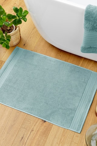 Tappetino bagno in cotone Garance - Blu ghiaccio - 50 x 70 cm